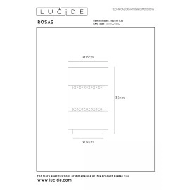 ROSAS galda lampa 1 x 40 W E27 melna (Lucide)