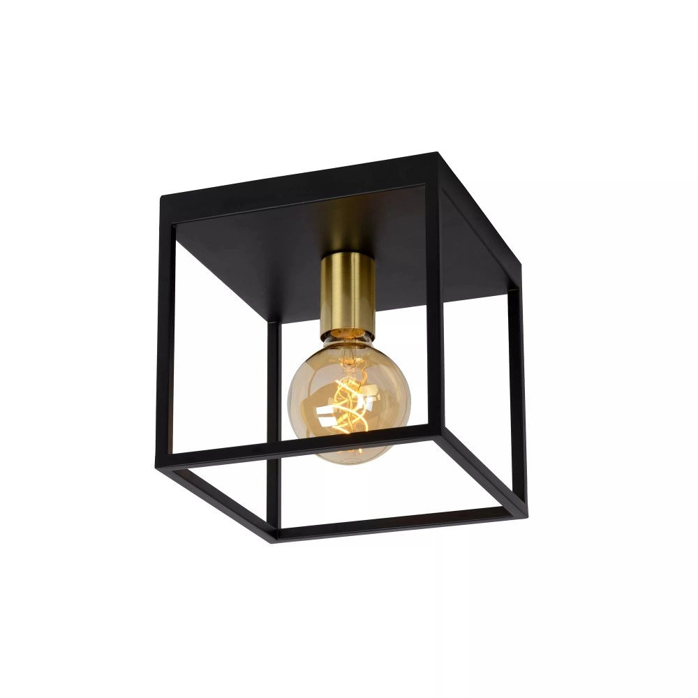 RUBEN Griestu lampa 1x40W E27 melna (Lucide)