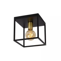 RUBEN Griestu lampa 1x40W E27 melna (Lucide)