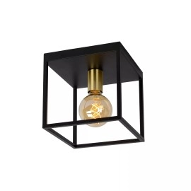 RUBEN Griestu lampa 1x40W E27 melna (Lucide)