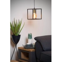 RUBEN Piekaramā lampa 1x40W E27 melna (Lucide)