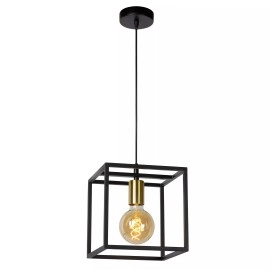 RUBEN Piekaramā lampa 1x40W E27 melna (Lucide)