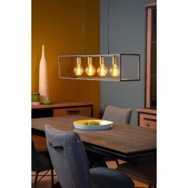 RUBEN Piekaramā lampa 4x40W E27 melna (Lucide)