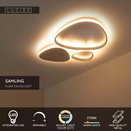 SAMLING griestu gaismeklis LED 30 W taupe (Lucide)