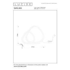 SAMLING galda lampa LED dimmējama CCT 16W taupe tonī (Lucide)