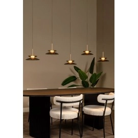 SANTIAGO piekaramā lampa 150 cm 5 x 10W LED CCT dzintara (Lucide)