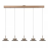 SANTIAGO piekaramā lampa 150 cm 5 x 10W LED CCT dzintara (Lucide)