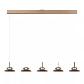 SANTIAGO piekaramā lampa 150 cm 5 x 10W LED CCT dzintara (Lucide)