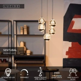 SENTUBAL piekaramā lampa Ø35 cm LED 5 x 5,2 W 2700K melna (Lucide)