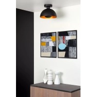 SIEMON griestu lampa Ø 25 cm 1xE27 melna (Lucide)