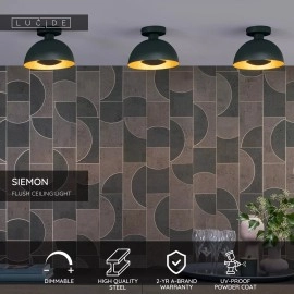 SIEMON griestu lampa Ø 25 cm 1xE27 zaļa (Lucide)