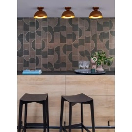 SIEMON griestu lampa Ø 25 cm 1xE27 okera dzeltenā tonī (Lucide)