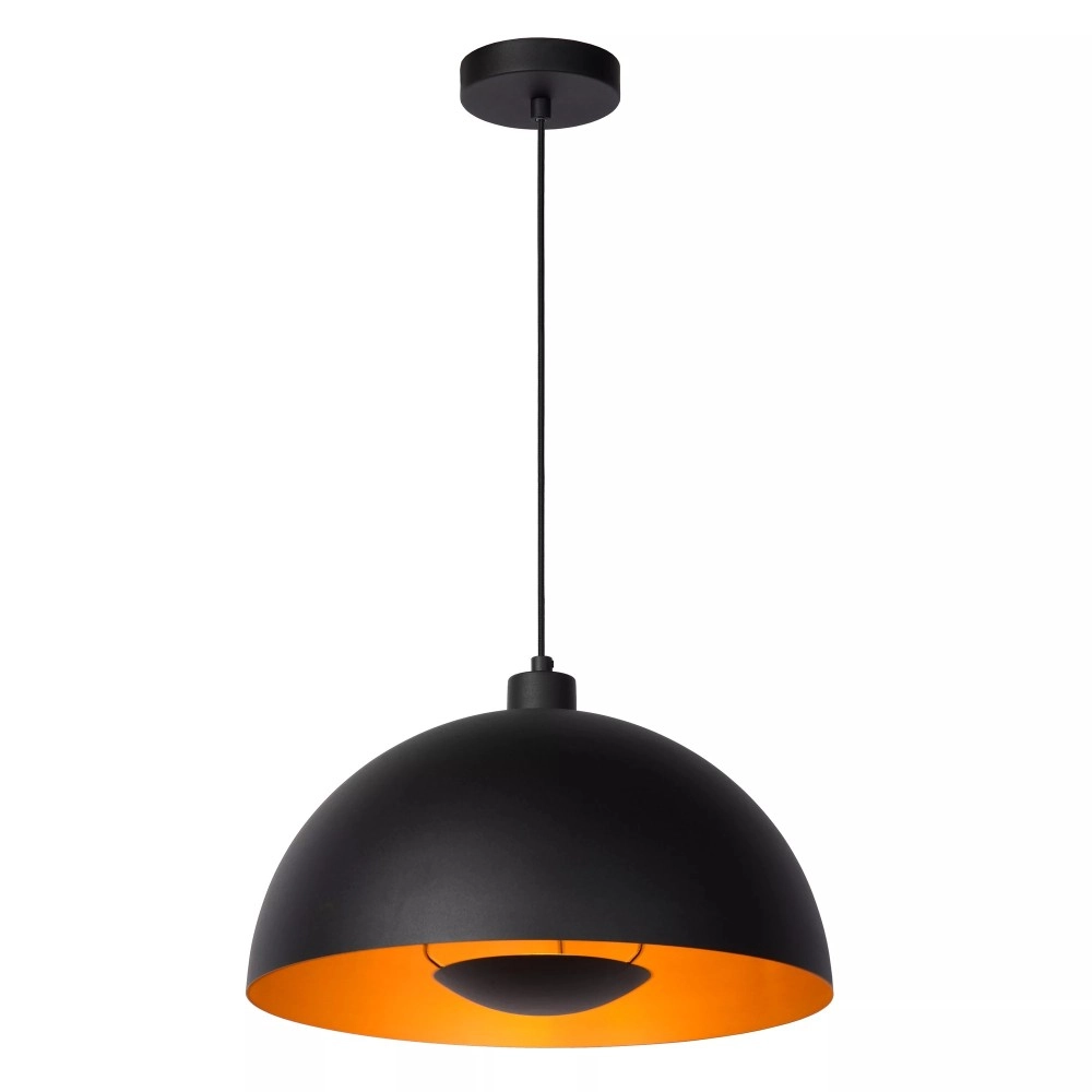 SIEMON piekaramā lampa Ø 40 cm 1xE27 melna (Lucide)