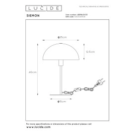 SIEMON galda lampa Ø 25 cm 1xE14 zaļa (Lucide)