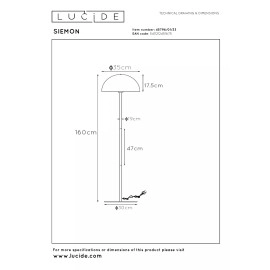 SIEMON stāvlampa Ø 35 cm 1xE27 zaļa (Lucide)
