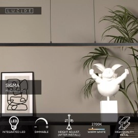 SIGMA piekaramā lampa LED 36W 2700K, melna (Lucide)