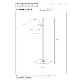 SKANSKA RECH uzlādējama galda lampa LED 1x3 W 3000-6000K kafijas brūna (Lucide)