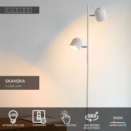 SKANSKA stāvlampa LED 2x5 W 3000K balta (Lucide)