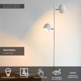 SKANSKA stāvlampa LED 2x5 W 3000K balta (Lucide)
