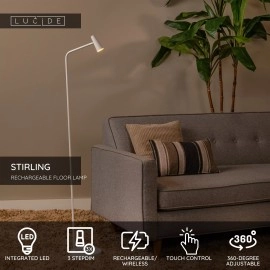 STIRLING uzlādējama LED stāvlampa 3W 2700K balta (Lucide)