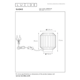 SUENO galda lampa Ø13 cm E14 balta (Lucide)