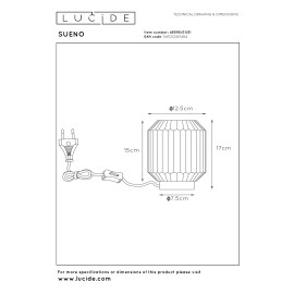 SUENO galda lampa Ø13 cm 1xE14 pelēka (Lucide)