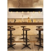 SURTUS piekarama lampa 6xE27 melna (Lucide)