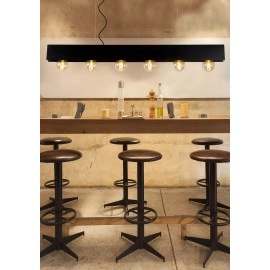 SURTUS piekarama lampa 6xE27 melna (Lucide)