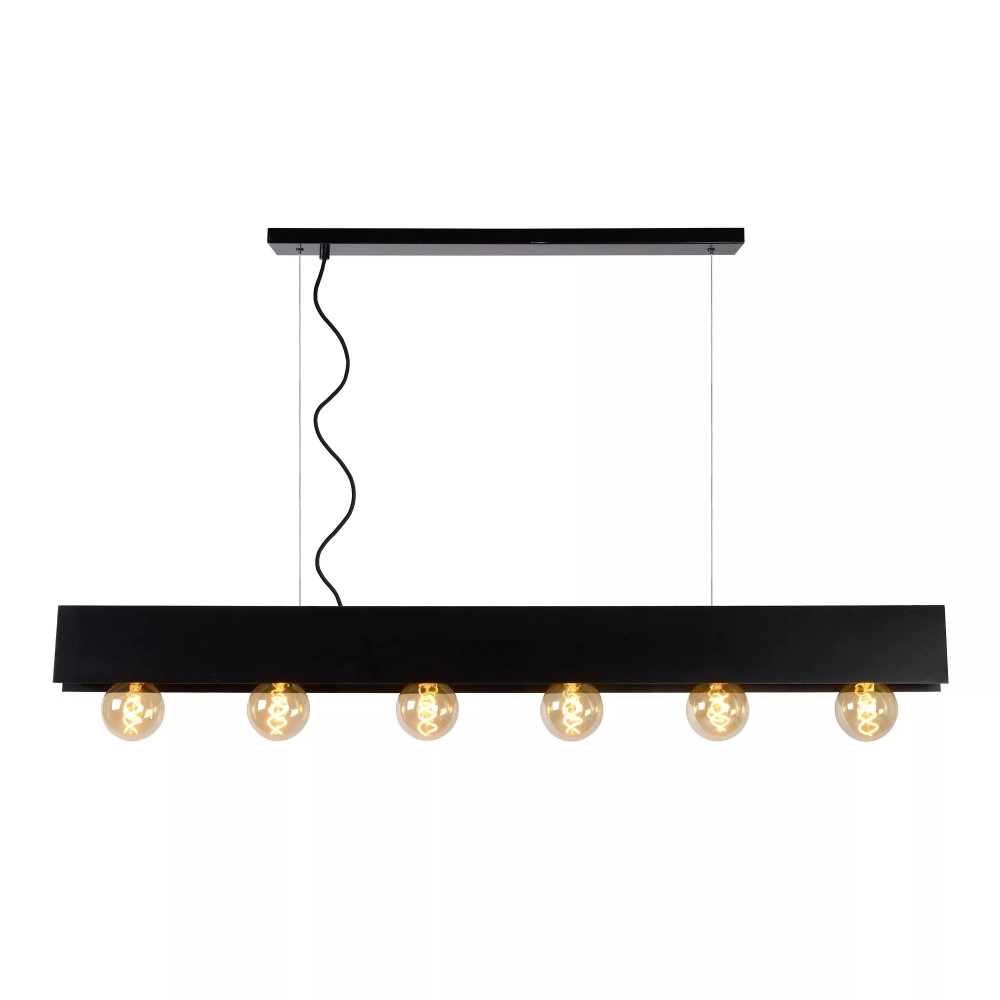 SURTUS piekarama lampa 6xE27 melna (Lucide)