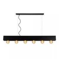 SURTUS piekarama lampa 6xE27 melna (Lucide)