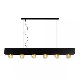 SURTUS piekarama lampa 6xE27 melna (Lucide)