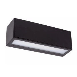 SUTTON saules LED āra sienas lampa ar krēslas sensoru 1 × 1,5 W 2700K–3000K melna (Lucide)