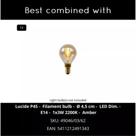 SUZY galda lampa Ø12 cm 1xE14 40 W melna (Lucide)