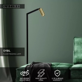 SYBIL stāvlampa lasīšanai 1xGU10 35 W melna (Lucide)