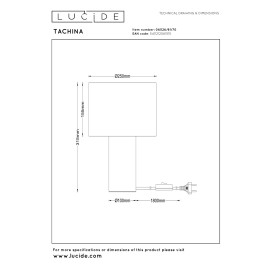 TACHINA galda lampa 27x27 cm 1xE27 dabīga (Lucide)