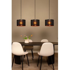 TAGALOG piekaramā lampa Ø40 cm 3 x E27 bambuss/melna (Lucide)
