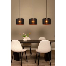 TAGALOG piekaramā lampa Ø40 cm 3 x E27 bambuss/melna (Lucide)