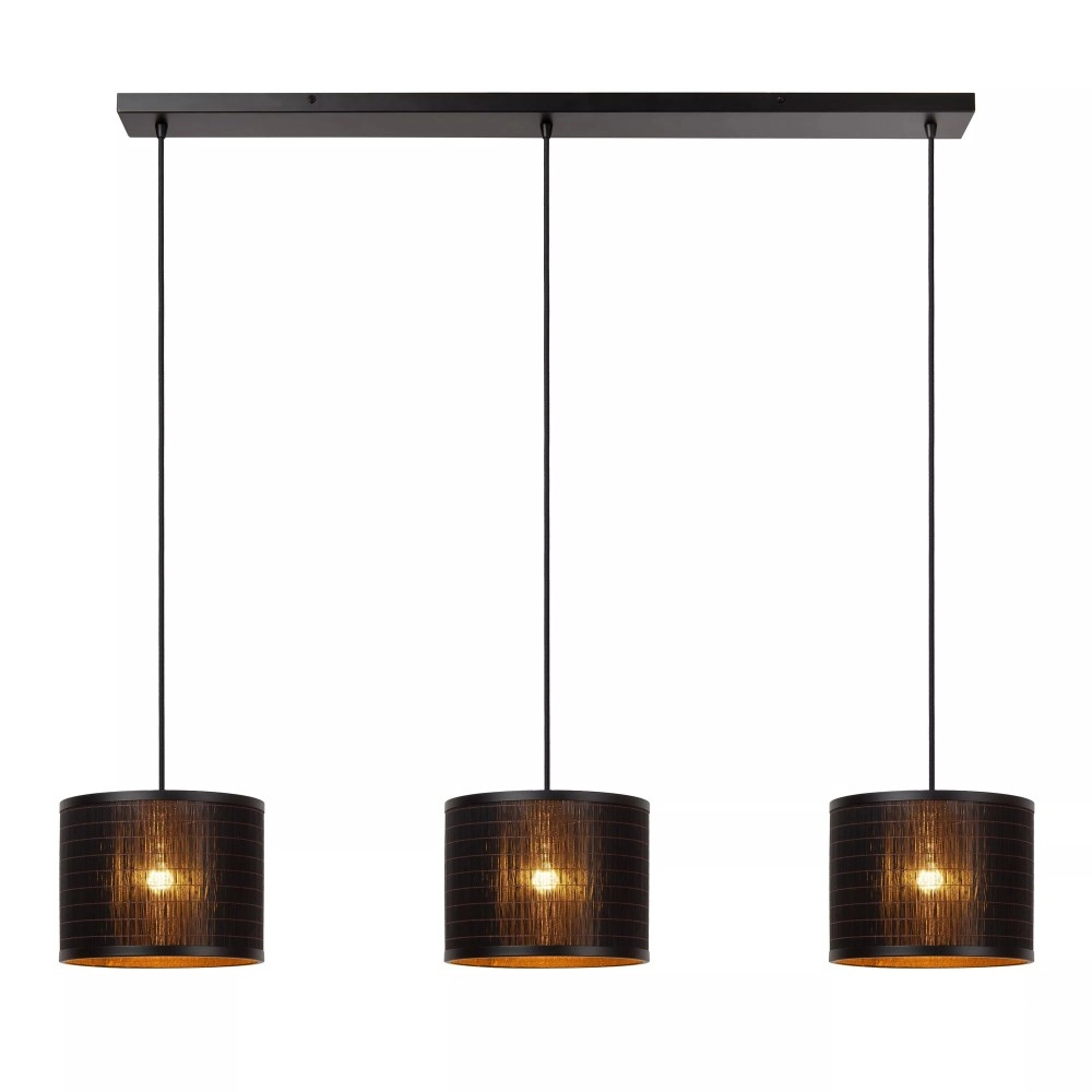 TAGALOG piekaramā lampa Ø40 cm 3 x E27 bambuss/melna (Lucide)