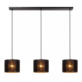 TAGALOG piekaramā lampa Ø40 cm 3 x E27 bambuss/melna (Lucide)