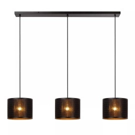 TAGALOG piekaramā lampa Ø40 cm 3 x E27 bambuss/melna (Lucide)