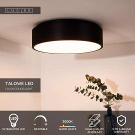 TALOWE LED griestu lampa Ø45,5 cm LED 30 W melna (Lucide)