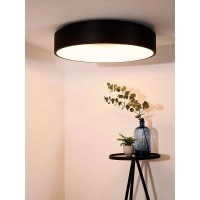 TALOWE LED griestu lampa Ø60 cm LED 42 W melna (Lucide)
