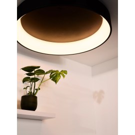 TALOWE LED griestu lampa Ø80 cm LED 80 W melna (Lucide)