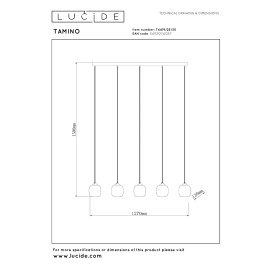 TAMINO piekaramā lampa LED 5,6 W 3000K melna (Lucide)