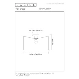 TANSELLE griestu lampa Ø40 cm 1 x 60 W E27 daudzkrāsaina (Lucide)