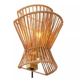 TASMAN sienas lampa 1xE14 dabīga (Lucide)