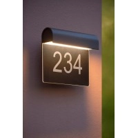 THESI LED āra sienas lampa 1 × 8 W 3000K melna (Lucide)