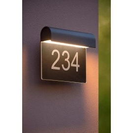 THESI LED āra sienas lampa 1 × 8 W 3000K melna (Lucide)