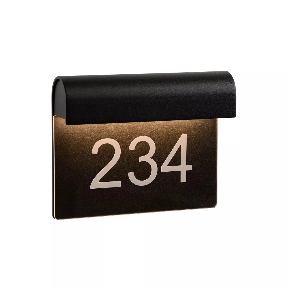 THESI LED āra sienas lampa 1 × 8 W Integrated LED 3000K melna (Lucide)