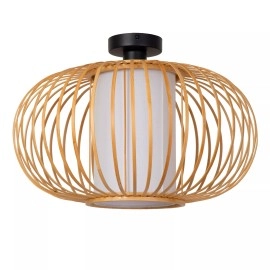 THULINE griestu lampa Ø45 cm 1xE27 5 W gaiša koka (Lucide)